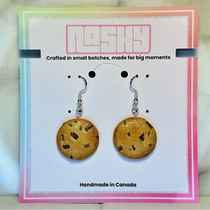 Chocolate Chunk Cookie - Handmade Earrings